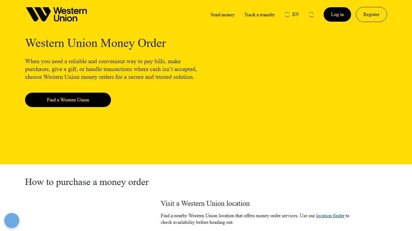 Money orders: Purchase & cash at a Western Union near you