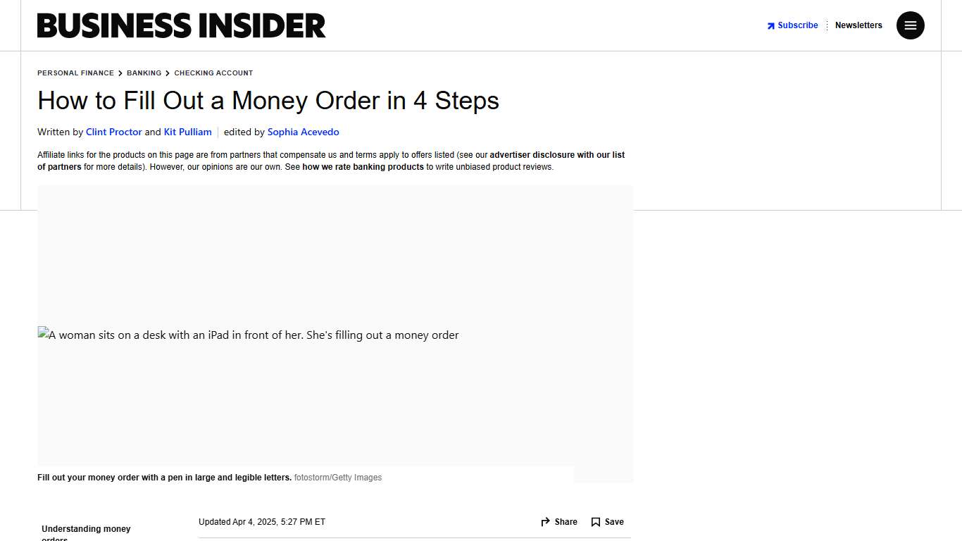 How to Make a Money Order